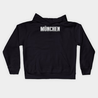 München Stadt Münchener Schriftzug Städter Kids Hoodie